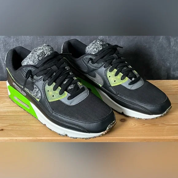 Nike Air Max 90 M2Z2 Recycled Wool Pack - Size 12 - Black Electric Green - Picture 3 of 16